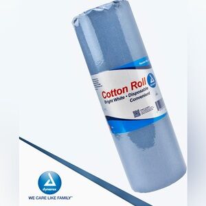 New Dynarex bright white disposable cotton roll